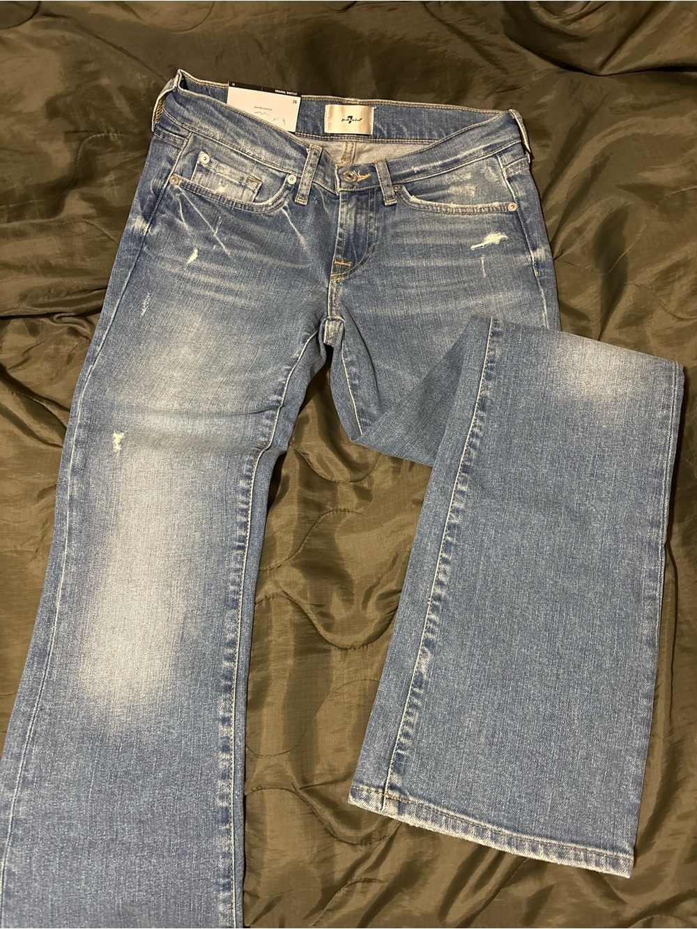 7 For All Mankind Light Blue Denim Jeans - Picture 1 of 3